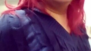 Why is this mature BBW wife licking in the kitchen