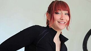 She loves the huge white dick with sloppy blowjob.