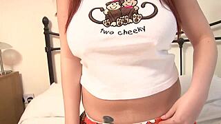 Purefilmstv Ruby Takes Off Her Fishnet Dress And Plays With Her Boobs