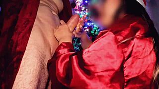 Intriguing way wife and I heat up with stepson's toys under tree.