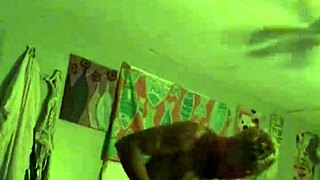 Two lovers engage in foreplay.