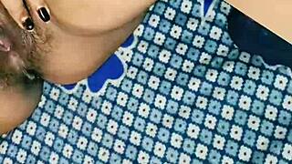 Desi Hot Indian Girl Inserts Dildo In Hairy Pussy! Moaning Loud!