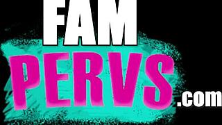 dont mind me using your feet, stepsis, in this taboo footjob scene from fampervs