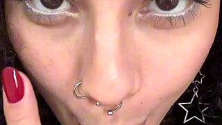 Watch me unleash my latina heat in first pov - sloppy deepthroat masturbation & cum on tits