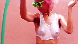 Flash those small tits?