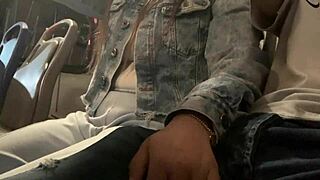 she touches my dick on bus?