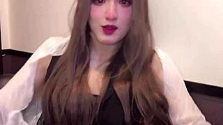 Beautiful Japanese Ladyboy Masturbating On Stream