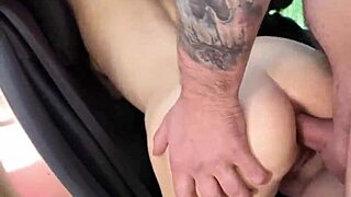 Shy skinny teen with a small ass gets fucked on the roadside