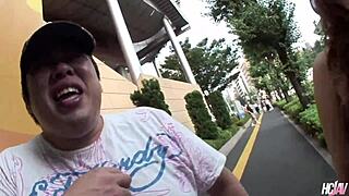 Naughty Asian Babe Sarina Tsubaki Sucking Cock In Public With Passion.