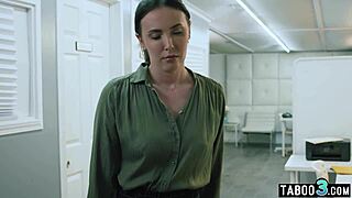 Lesbian boss interacting with her personal assistant Anna Claire Clouds.