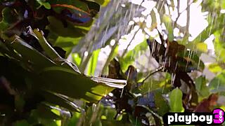 Beautiful Blonde Milf Katya Clover Strips And Poses Naked In Rain