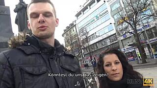 Guy takes money to let hunter fuck his girlfriend.