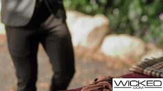 Blindfolded Vanna Bardot Rides Dick Sloppily