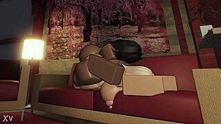 Huge black cock splits pussy open in apartment