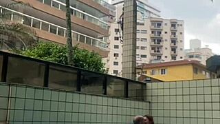 He rubbed his hard cock on me in the pool, feeling so naughty.