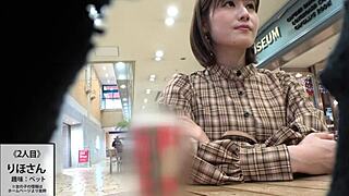 Japanese amateur performs blowjob and creampie masturbation