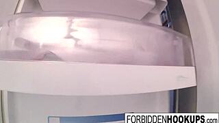 Food delivery turns into emotional step-siblings banging with cumshot