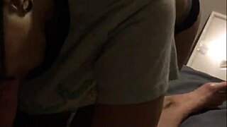 Nerdy black teen sucks cock.