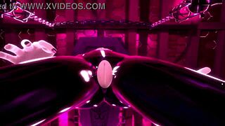 Gothic teen pegs guy in bdsm