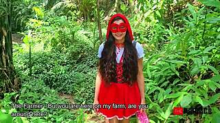 The Farmer meets little red riding hood craving big bad dick
