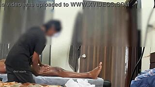 Hidden cam catches the masseuse giving a happy ending with her hands