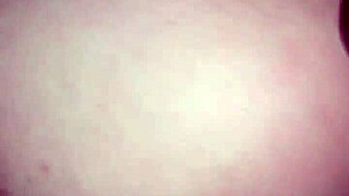 The young teen jacks off on her petite booty with a big cock