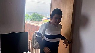 Young latina teen has hard sex with muscular guy breaking her huge ass