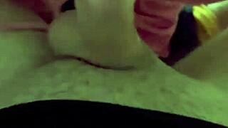 Hoodie cumshot with deepthroat and face fucking