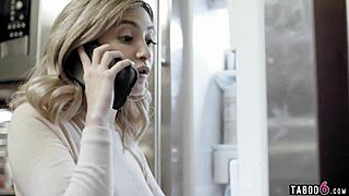 Babysitter teen fucks while on phone with boyfriend