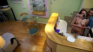 Sweet stepdaughter in the kitchen with family