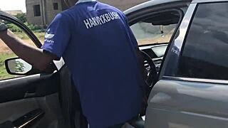 drove cheap slut to hotel for monster cock pounding