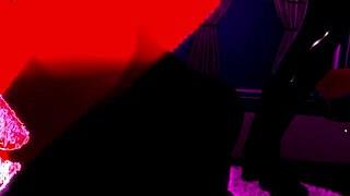 Gothic teen pegs guy in bdsm