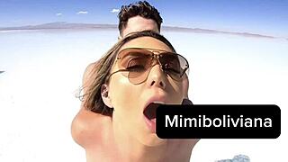 creampie in the salt desert with squirting 😍