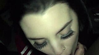 The amateur 19-year-old Spanish girl deepthroats a big black cock in the hood