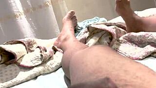 In the dorm, I fucked my beautiful Colombian stepsister with big natural tits, using a dildo while her husband watches.