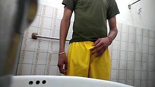 Italian Straight Guy Visits Bathroom For Kinky Fetish With Neighbors