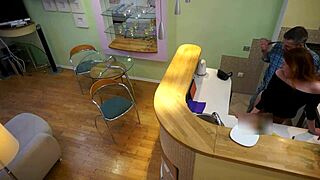 Sweet stepdaughter in the kitchen with family