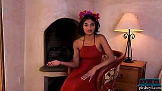 Angel constance narrates her striptease, showing fantastic curves.