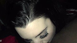 The amateur 19-year-old Spanish girl deepthroats a big black cock in the hood