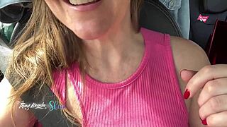 VERY NAUGHTY COUPLE FUCKS OUTSIDE THE CAR ON THE STREET!