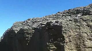 African nudist prostitute shows off her ass on the beach