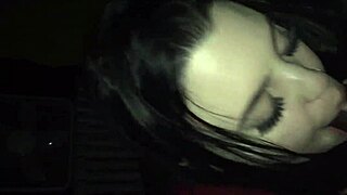 The amateur 19-year-old Spanish girl deepthroats a big black cock in the hood