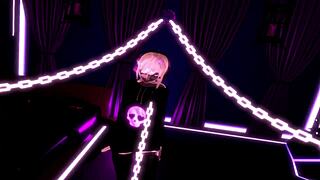 Gothic teen pegs guy in bdsm