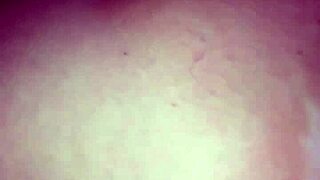 The young teen jacks off on her petite booty with a big cock