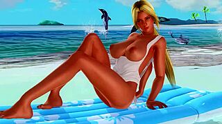 tanned girl in panties nude intriguing pose