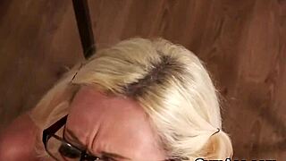 naughty peach receives facial cumshot in blowbang