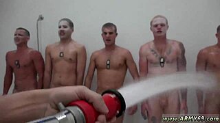 gay hazing starts with urinal masturbating, leads to showering and fucking
