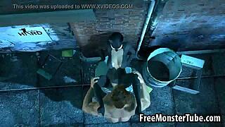 3D Cartoon Woman Gets Fucked Hard By Wolverine!