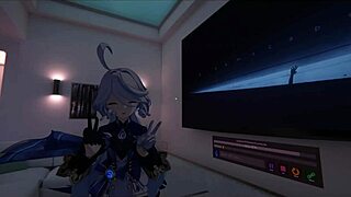 Kafka and Furina take turns on goth boy!