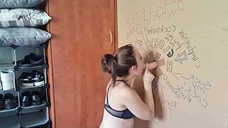 Tattoo Girl Glory Hole Fucking And Sucking Cock